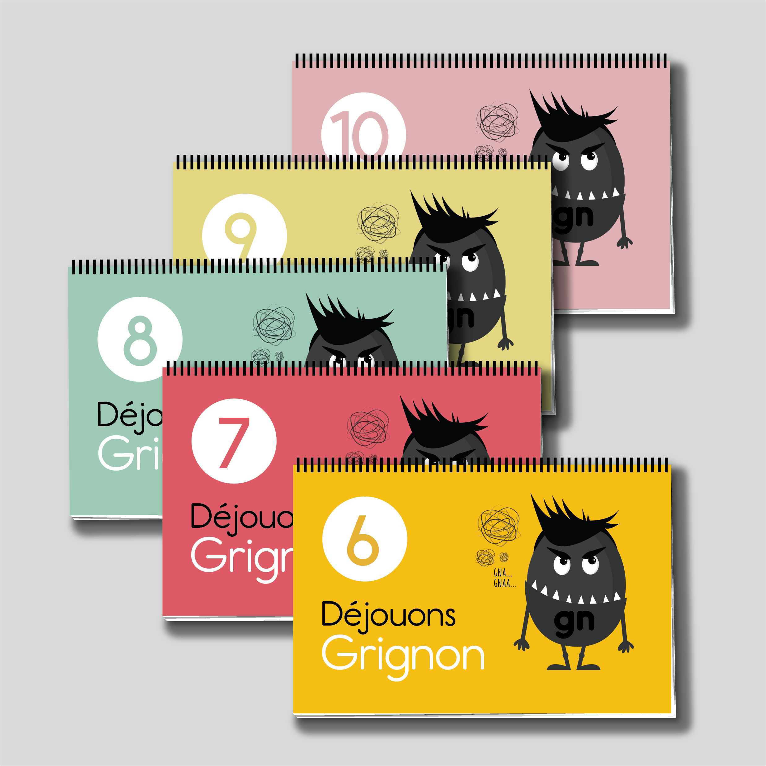 Ensemble de carnets d'exercices plastifiés # 6 à 10 (deuxième année)