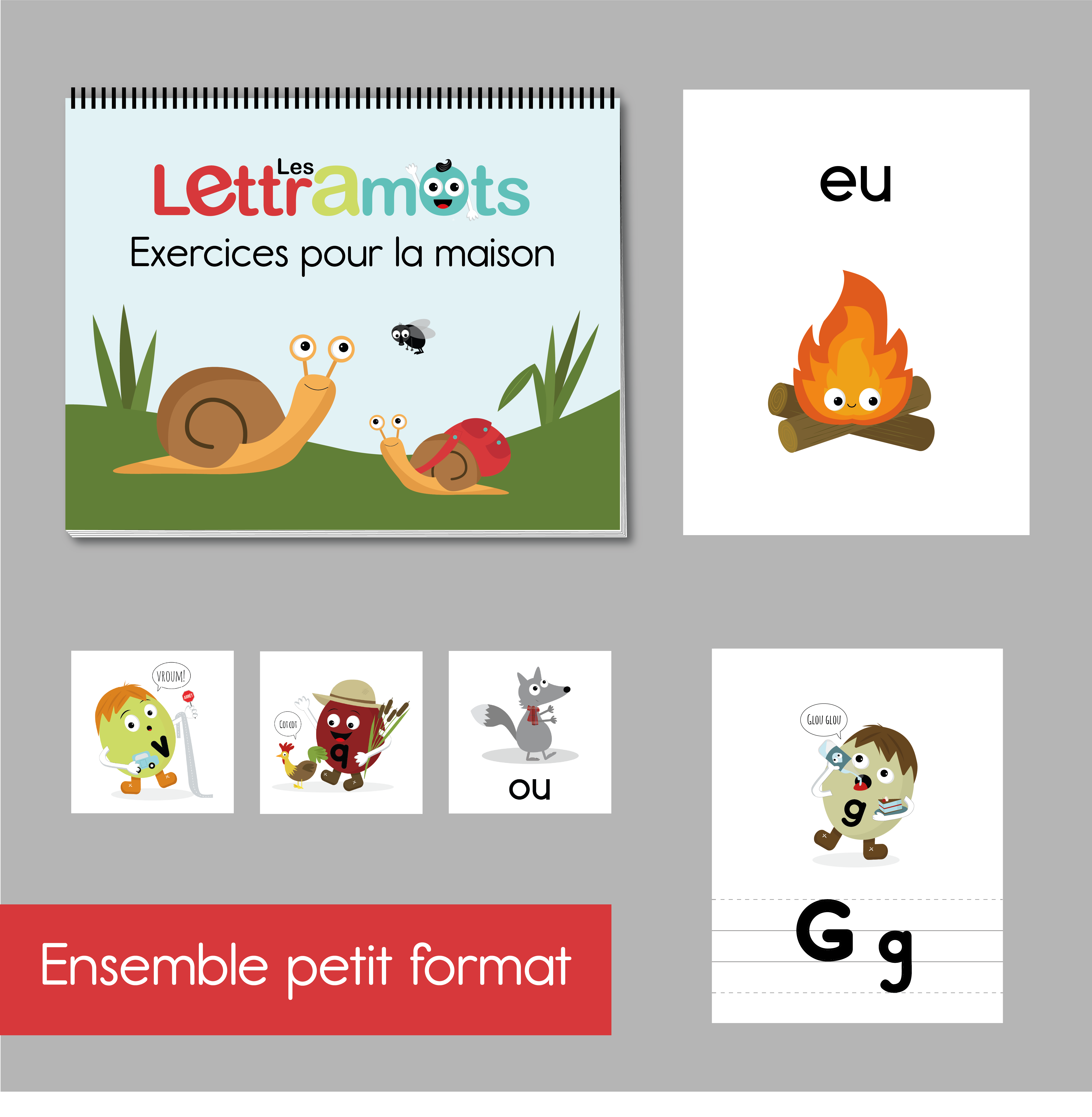 Ensemble de classe petit format (alphabet script)