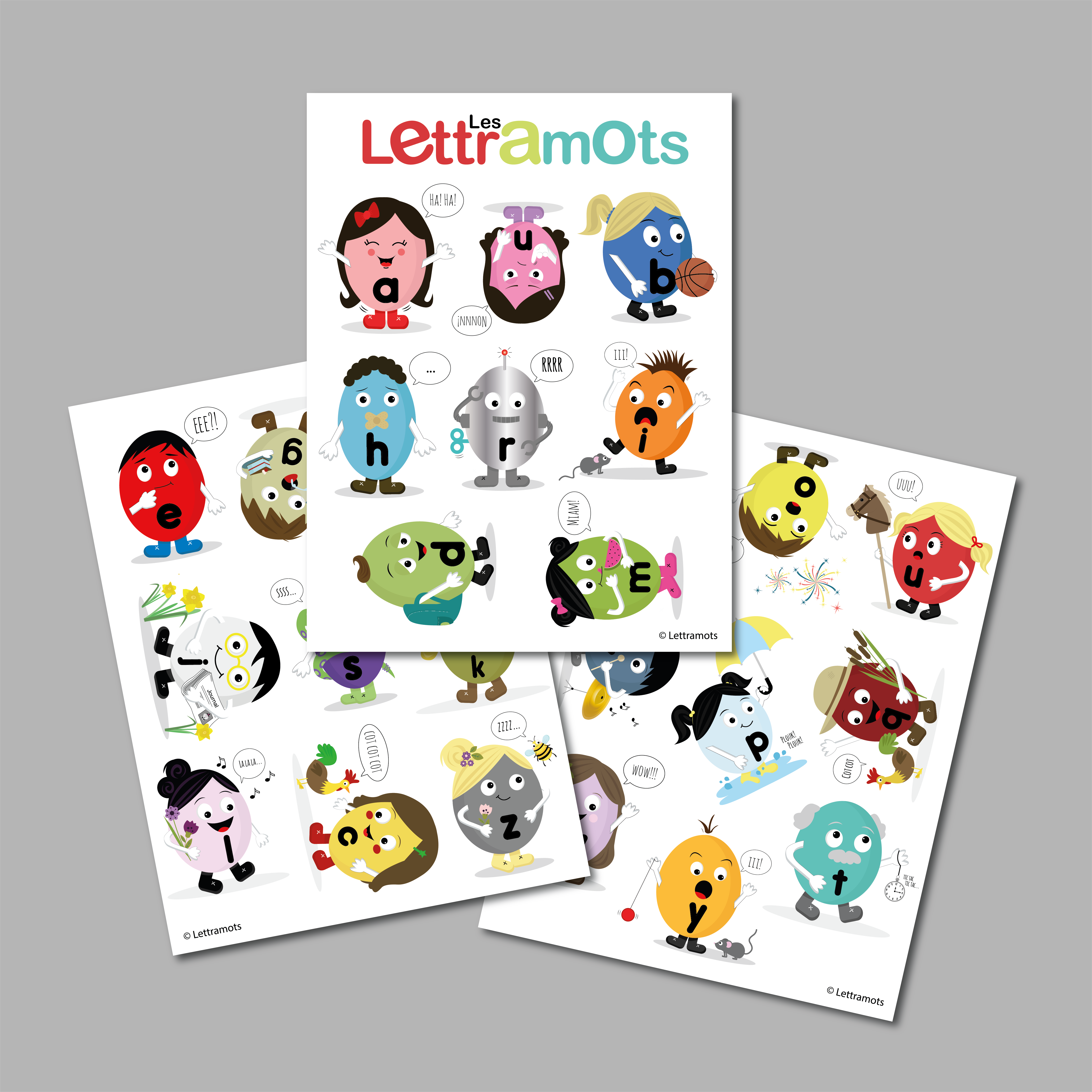 Personnages pour la murale